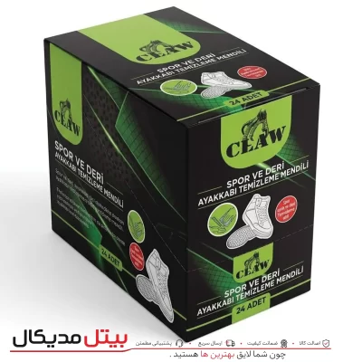 دستمال تمیزکننده کفش ورزشی و چرمی CLAW ترکیه | بسته ۲۴ عددی